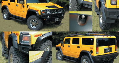 Hummer H2 (02-08) расширители арок полипропиленовые, комплект 4 шт.